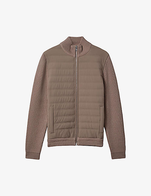 REISS: Southend padded stretch-woven jacket