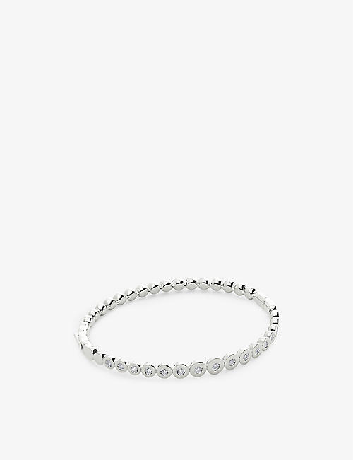 MONICA VINADER: Graduated sterling-silver and 0.2145ct diamond bangle