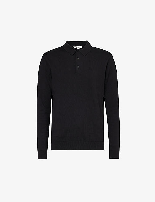 ARNE: Regular-fit ribbed cotton-knit polo shirt