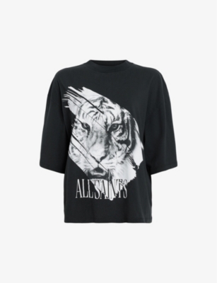 ALLSAINTS: Amelie graphic-print relaxed-fit cotton T-shirt