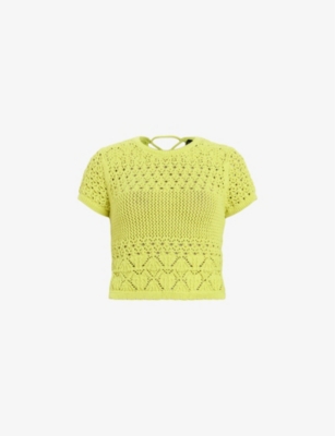 ALLSAINTS: Briar slim-fit short-sleeve knitted top