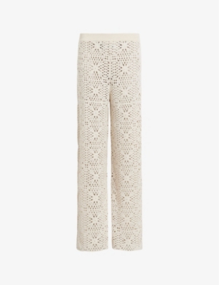 ALLSAINTS: Milly open-knit cotton-knit trousers