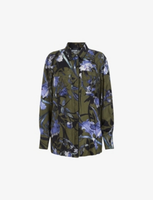 ALLSAINTS: Eve Batu floral-print relaxed-fit woven shirt