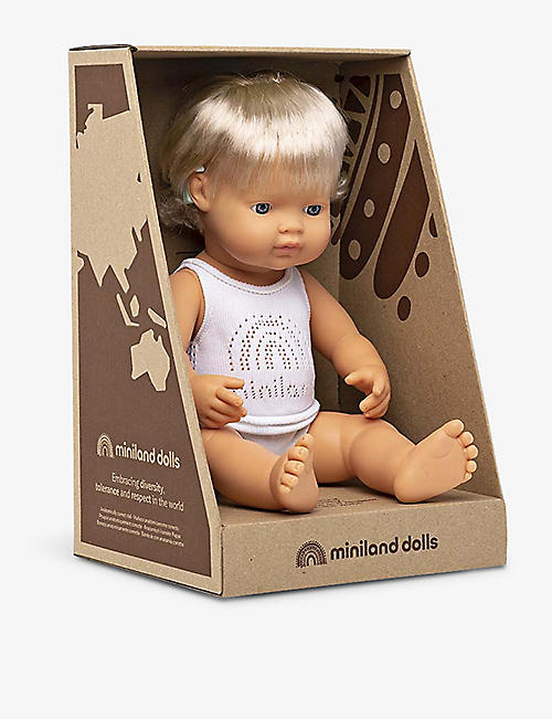 MINILANDS: Educational female baby doll with hearing implant 38cm