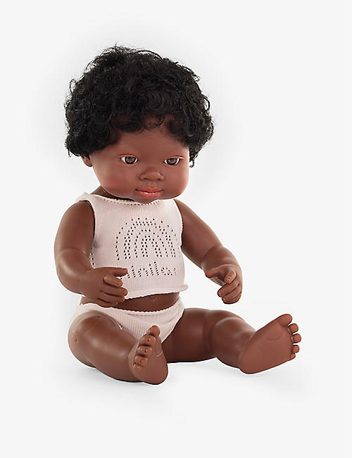 MINILANDS: Educational male vinyl baby doll 38cm