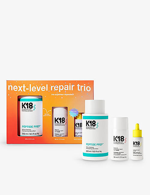 K18 HAIR: Next-Level Repair Trio gift set