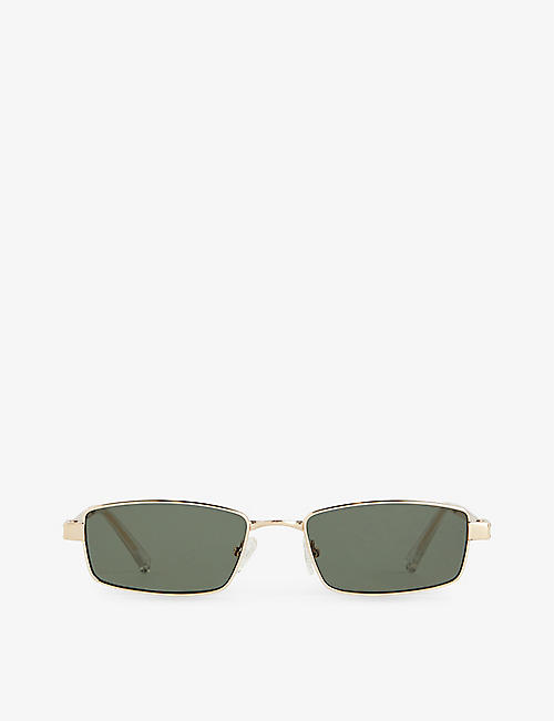 LE SPECS: Bizarro rectangle-frame metal sunglasses