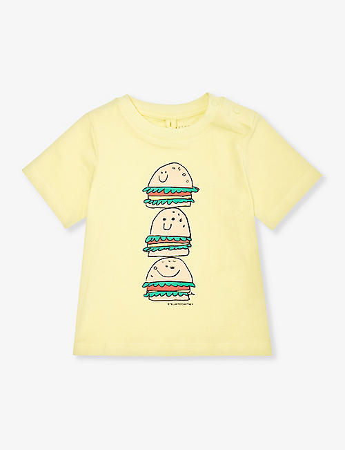 STELLA MCCARTNEY: Vegan Burger-print cotton-jersey T-shirt 6-36 months
