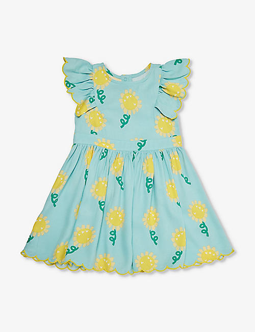 STELLA MCCARTNEY: Sunflower-print woven dress 9-36 months