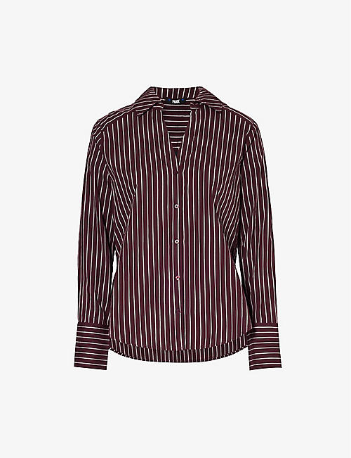 PAIGE: Davlyn striped cotton shirt
