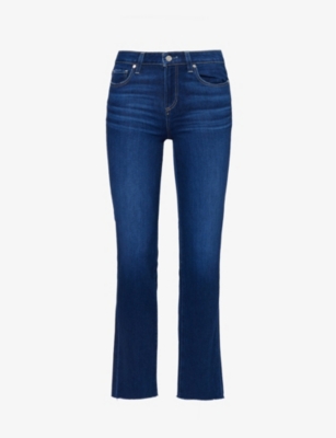 PAIGE: Amber straight-leg mid-rise stretch-denim blend jeans