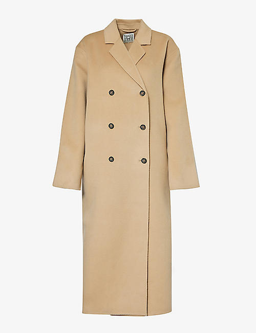 TOTEME: Double-breasted relaxed-fit wool coat