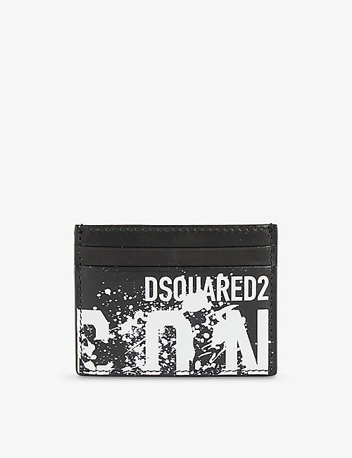DSQUARED2: Splash leather card holder