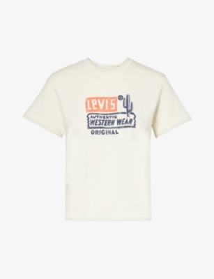 LEVIS: Branded-print short-sleeved cotton-jersey T-shirt
