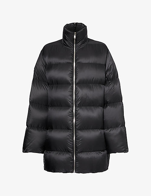 RICK OWENS: Rick Owens x Moncler Cyclopic relaxed-fit shell-down coat