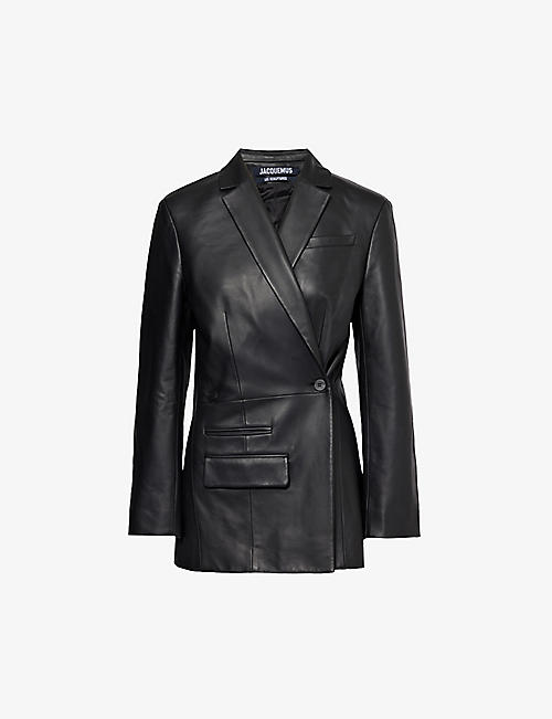 JACQUEMUS: La Veste asymmetric leather blazer