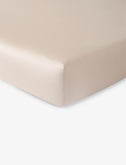YVES DELORME: Triomphe king organic-cotton fitted sheet 200cm x 150cm