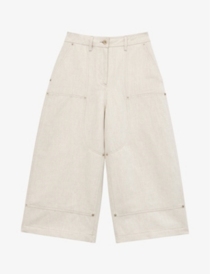 LOEWE: Workwear contrast-panel cotton-blend shorts