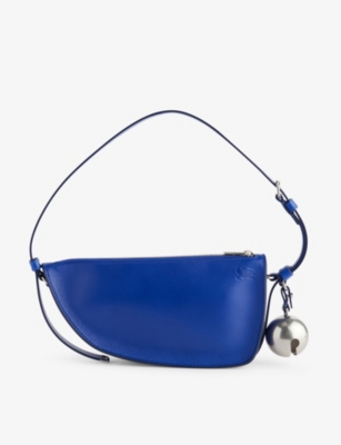 BURBERRY: Shield metallic-charm leather shoulder bag