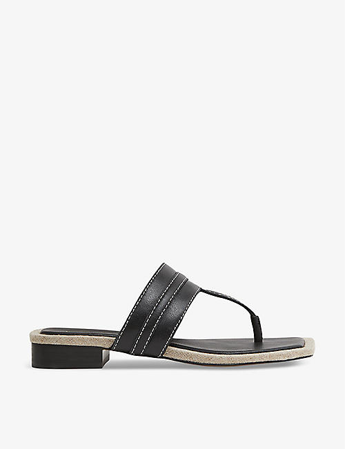 REISS: Quin thong leather sandals