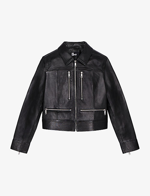 THE KOOPLES: Multiple zip-pocket leather jacket