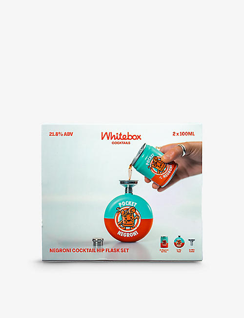 WHITEBOX COCKTAILS: Whitebox Cocktails Pocket Negroni hipflask gift set