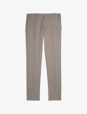 THE KOOPLES: Straight-leg slim-fit checked stretch-wool trousers