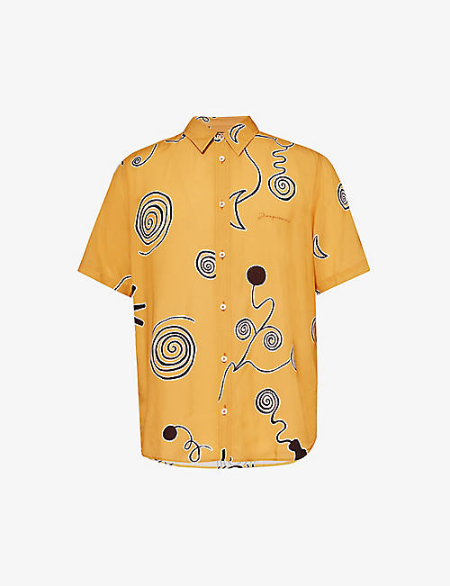JACQUEMUS: La Chemise abstract-pattern regular-fit woven shirt