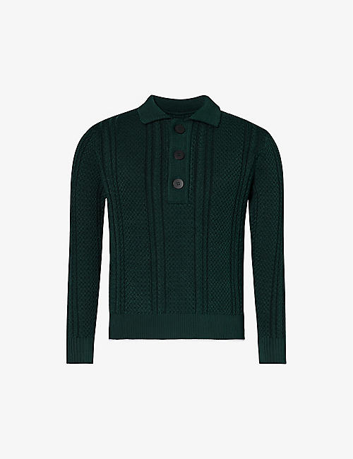 JACQUEMUS: La Maille Belo D-ring stretch-knit polo shirt