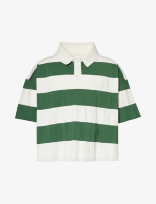 JACQUEMUS: Le Polo Bimini stripe-pattern stretch-knit polo shirt