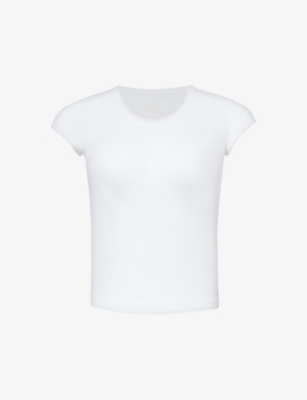 ISABEL MARANT ETOILE: Brand-embroidered round-neck cotton and cashmere-blend top