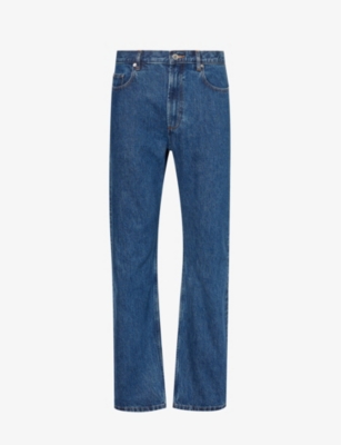 APC: Contrast-stitching straight-leg regular-fit jeans