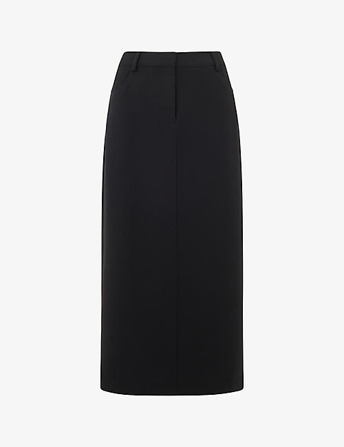 WHISTLES: Abigail tailored recycled-polyester midi skirt