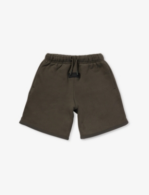FEAR OF GOD ESSENTIALS: Brand-patch relaxed-fit cotton-blend shorts 4-16 years