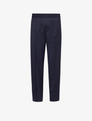 APC: Elasticated-waistband regular-fit straight-leg wool trousers