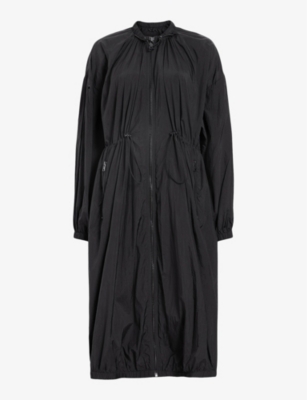 ALLSAINTS: Paris brand-print recycled-polyamide parka coat