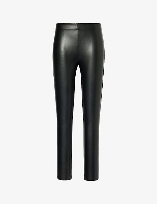 WOLFORD: Jo panelled faux-leather leggings