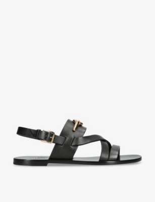 VALENTINO GARAVANI: VLOGO Gate multi-strap leather sandals