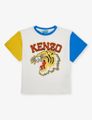 KENZO: Branded-print short-sleeved cotton-jersey T-shirt 6-12 years
