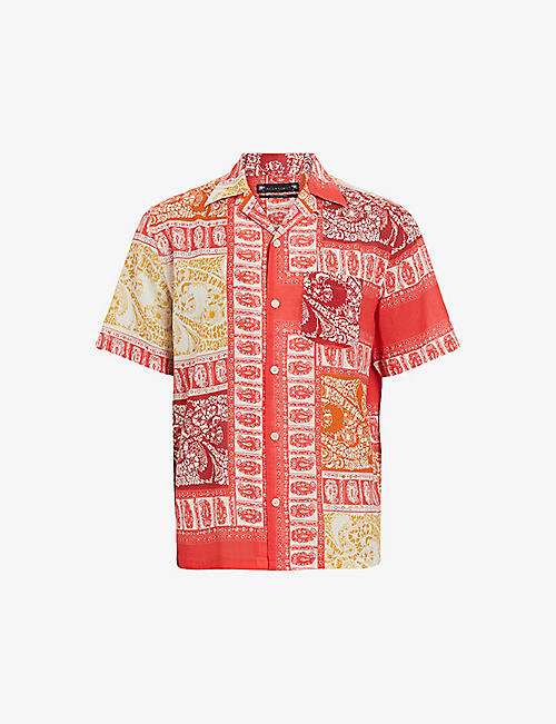 ALLSAINTS: Marquee graphic-print cotton shirt