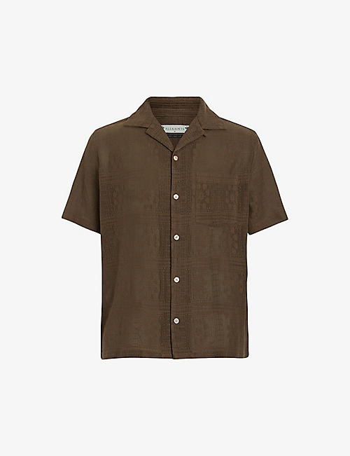 ALLSAINTS: Caleta relaxed-fit embroidered organic-cotton shirt