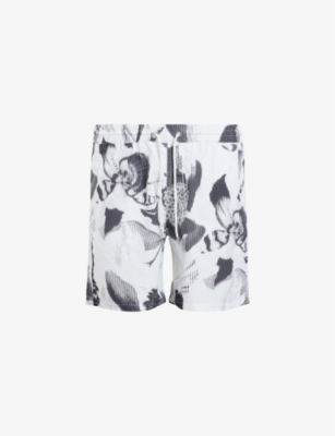 ALLSAINTS: Frequency graphic-print slim-fit woven swimshorts