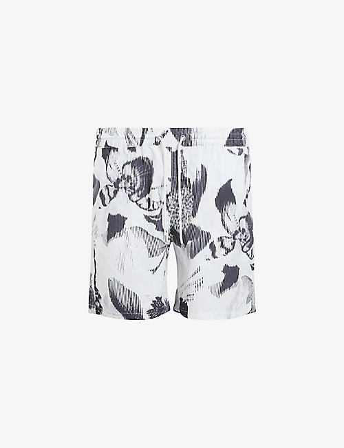 ALLSAINTS: Frequency graphic-print slim-fit woven swimshorts