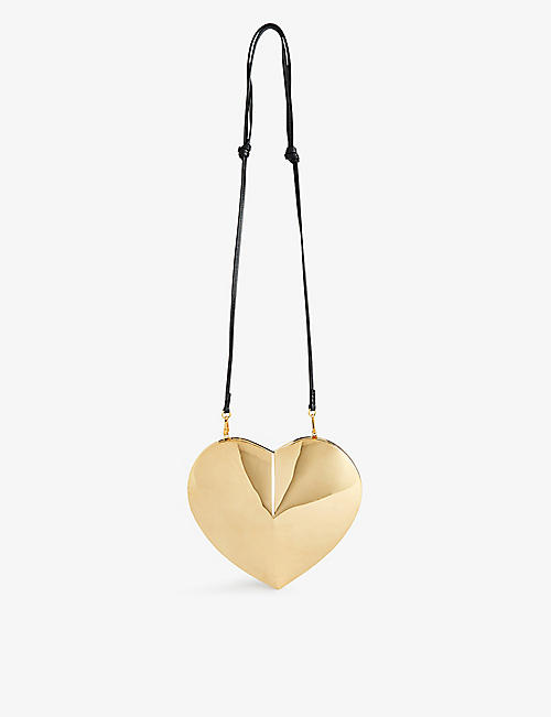 ALAIA: Le Couer heart-shaped brass shoulder bag