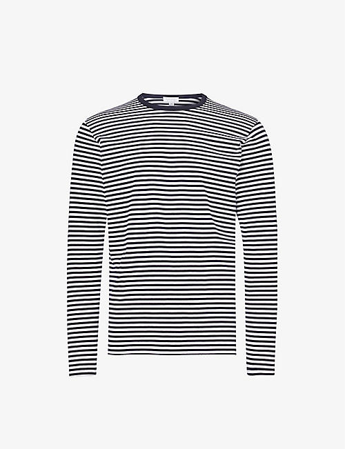 SUNSPEL: Striped long-sleeve cotton-jersey T-shirt