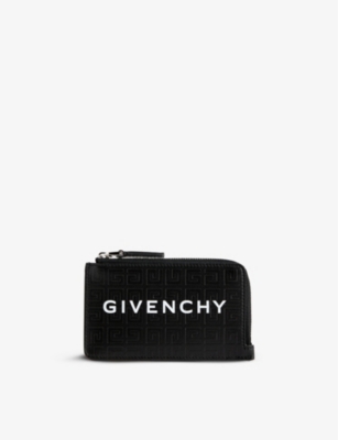 GIVENCHY: Branded faux-leather cardholder