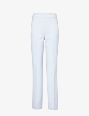 ROLAND MOURET: Centre-crease wide-leg high-rise stretch-woven trousers