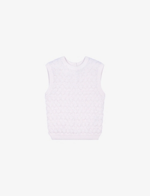 MAJE: Textured knitted sweater vest