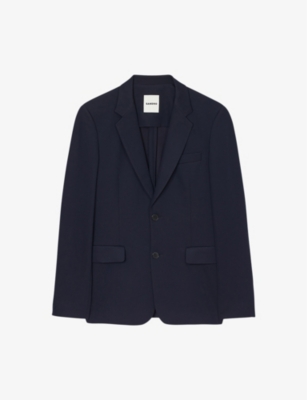 SANDRO: Separable flap-pocket regular-fit stretch-woven blazer
