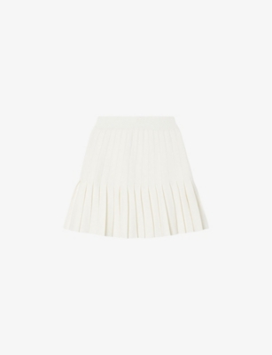 SANDRO: Pleated elasticated-waist stretch-woven mini skirt